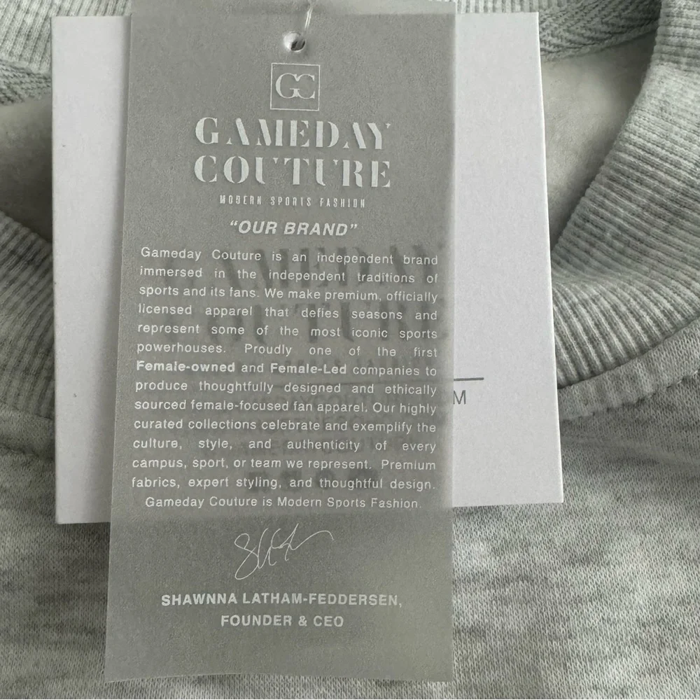 USC Trojans Oversized Sweater XXL Gameday Couture Gray Drop Shoulder Crew Neck - Picture 8 of 10
